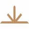Ekena Millwork Saratoga Timber Gable Bracket, Western Red Cedar, 48"W x 30"H x 3 1/2"D x 3 1/2"F, 15/12 Pitch GBW048X30X0404SAR00SWR - alternate 1